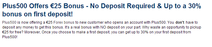 Plus500 broker review - no deposit bonus