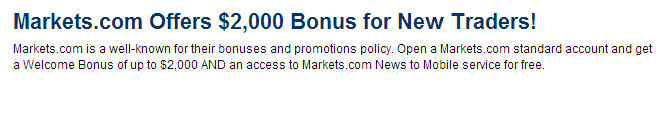 Markets broker review - bonus