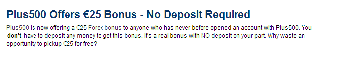 Plus500 broker review - No deposit bonus